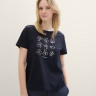 Футболка T-Shirt mit Print 1040544ХХ10668 Tom Tailor L Темно-синій 1040544ХХ10668