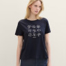 Футболка T-Shirt mit Print 1040544ХХ10668 Tom Tailor L Темно-синій 1040544ХХ10668