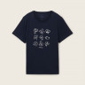 Футболка T-Shirt mit Print 1040544ХХ10668 Tom Tailor L Темно-синій 1040544ХХ10668