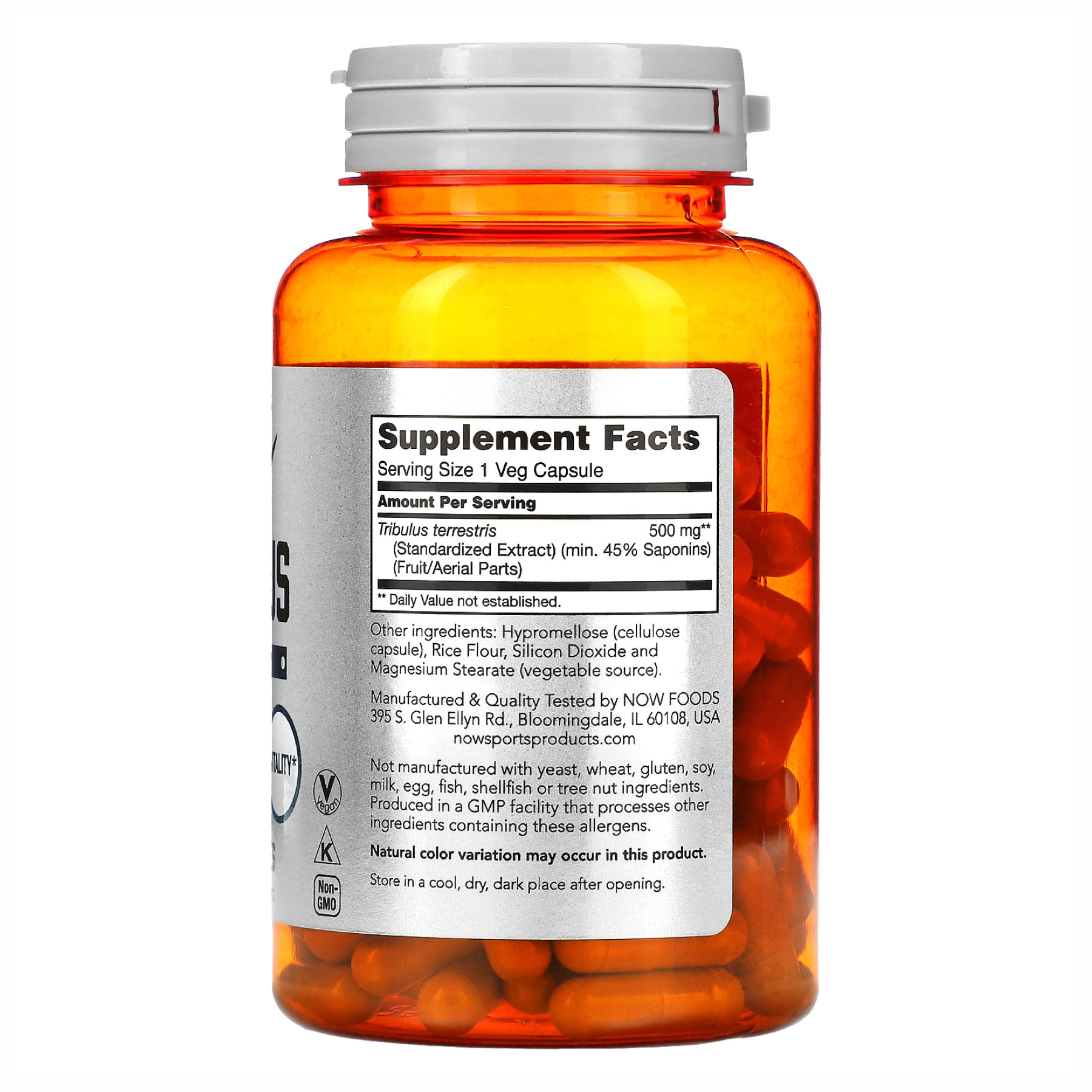 Капсули Tribulus 500mg 45% - 100 vcaps 2022-10-0682