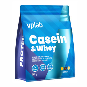 Порошок Casein & Whey - 500g Vanilla (Пошкоджена упаковка) 2022-10-1848
