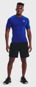 Футболка компресійна UA HG Armour Comp SS синій Чол SM 1361518-400
