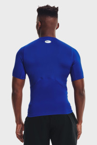 Футболка компресійна UA HG Armour Comp SS синій Чол SM 1361518-400