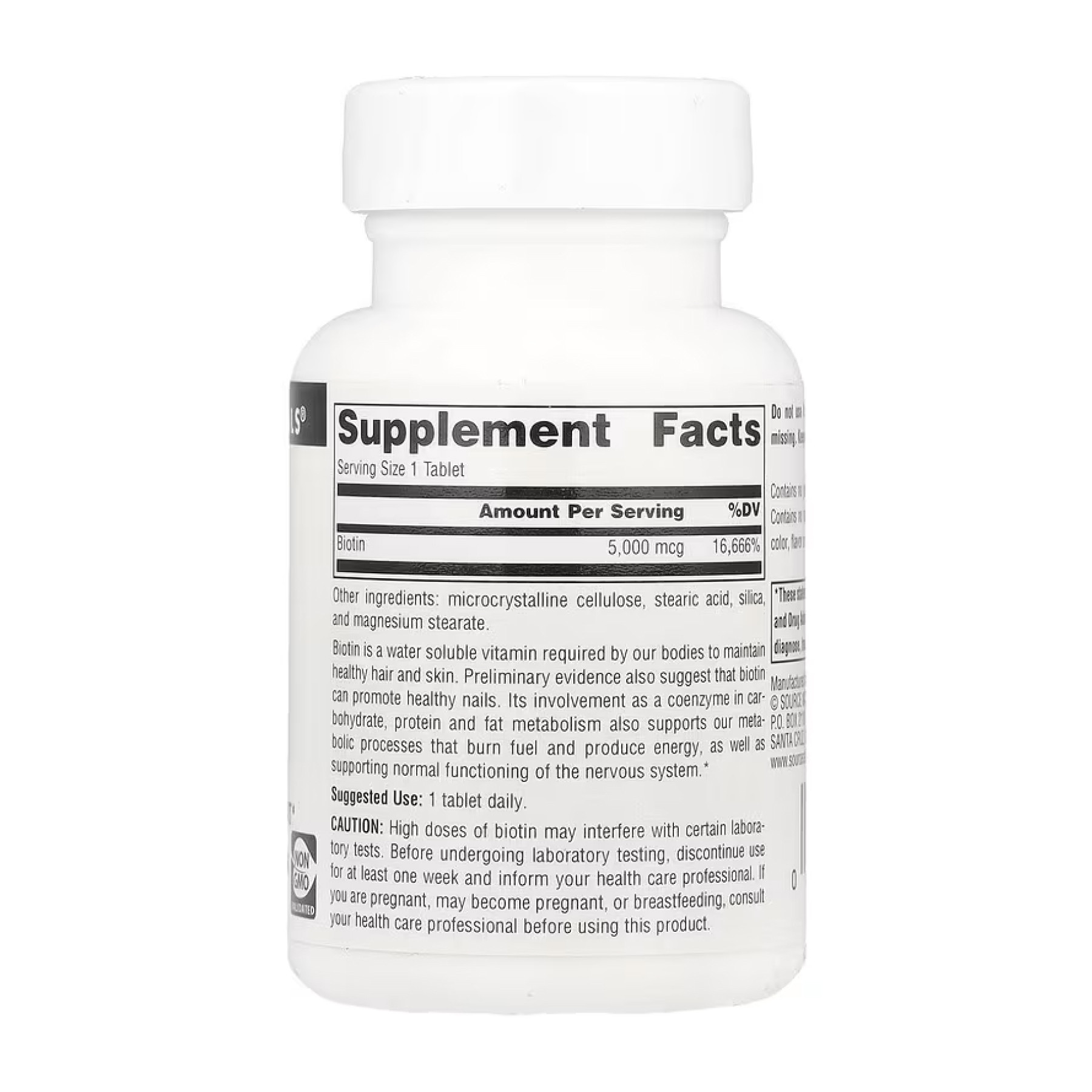 Таблетки Source Naturals Biotin 5000mcg - 60 tabs 2023-10-4622