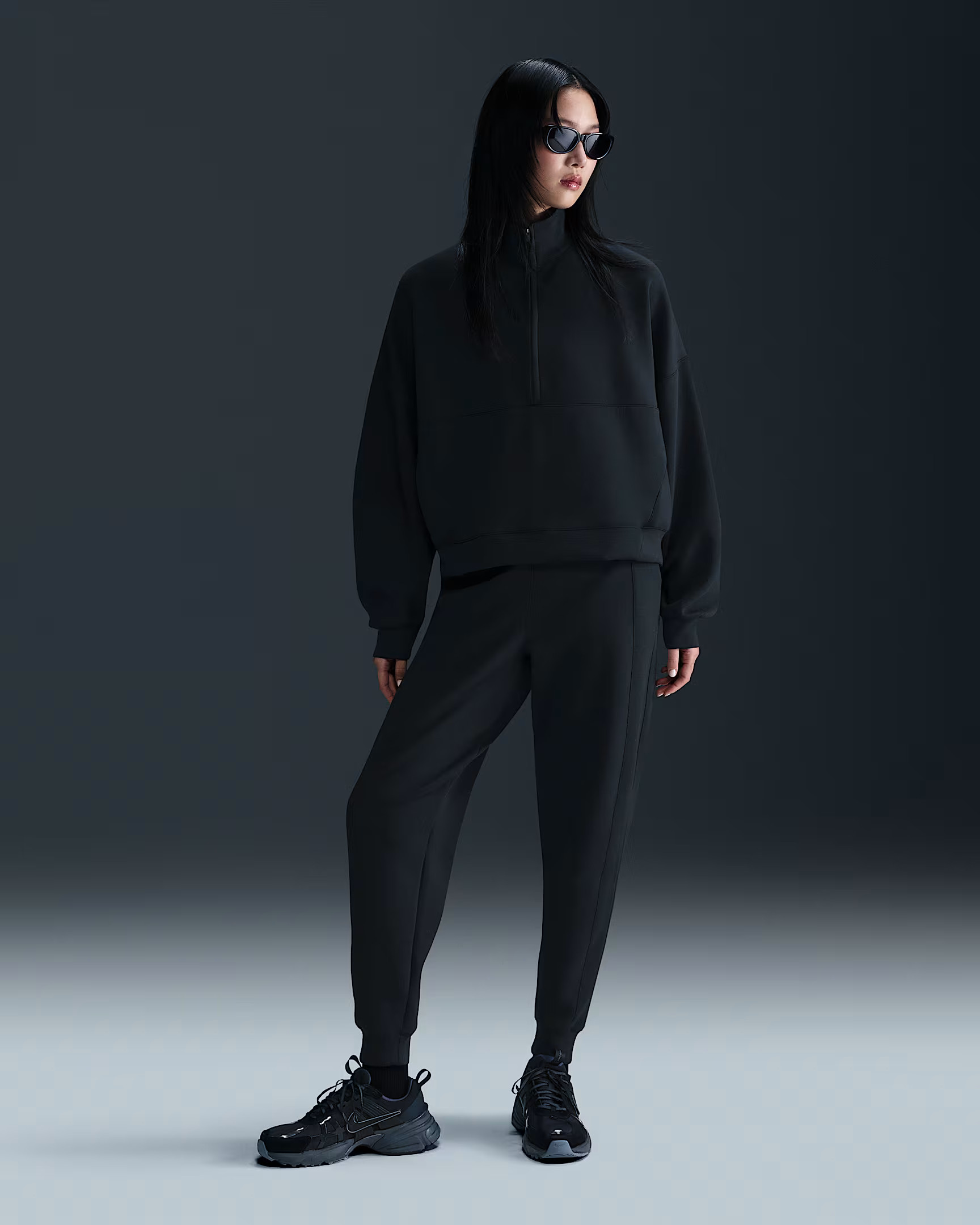 Кофта Nike 24.7 ImpossiblySoft Dri-FIT оверсайз 1/2-Zip Top HQ8188-010