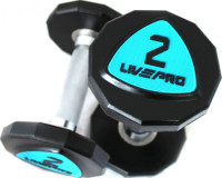 Гантелі уретанові LivePro URETHANE DUMBBELL чорний, синій 2х2 кг (LP8003-2) 00000040209