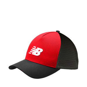 Бейсболка унісекс New Balance Lifestyle Athletics Trucker Red/Black LAH01001TRE