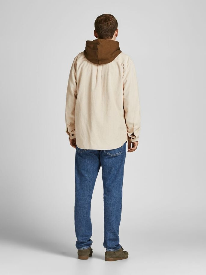 Сорочка JORDARREN CORD OVERSHIRT LS 12195966-Oatmeal-Fit:/COMFORT Jack&Jones L Бежевий 12195966-Oatmeal-Fit:/COM