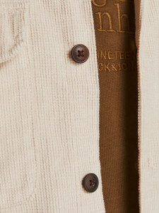 Сорочка JORDARREN CORD OVERSHIRT LS 12195966-Oatmeal-Fit:/COMFORT Jack&Jones L Бежевий 12195966-OATMEAL-FIT:/COM