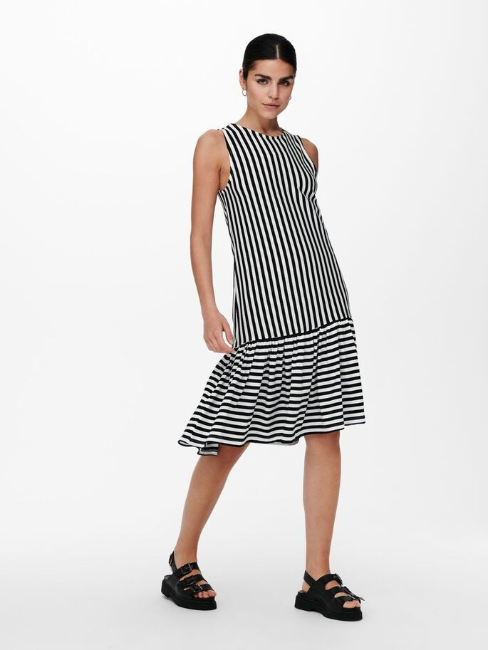 Сукня ONLFIONA LIFE S/L DRESS JRS 15230776 Bright White-BLACK ONLY L Чорний 15230776BrightWhite-BLACK