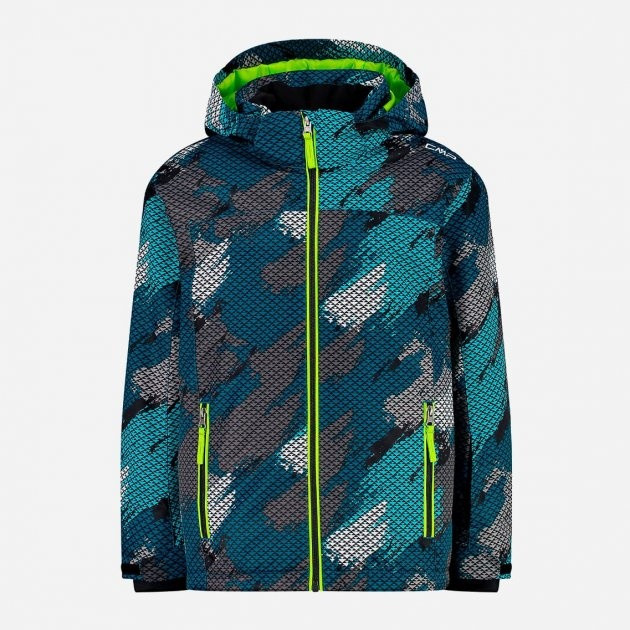 Куртка лижна KID JACKET SNAPS HOOD 39W1924-07ZM CMP 128 Бірюзовий 39W1924-07ZM