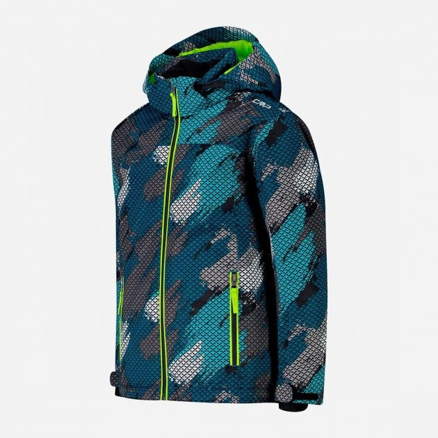 Куртка лижна KID JACKET SNAPS HOOD 39W1924-07ZM CMP 128 Бірюзовий 39W1924-07ZM
