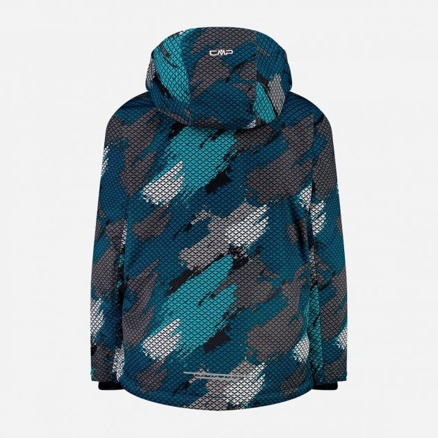 Куртка лижна KID JACKET SNAPS HOOD 39W1924-07ZM CMP 128 Бірюзовий 39W1924-07ZM