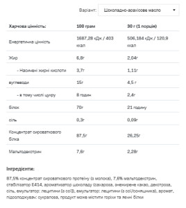 Порошок Whey Protein - 900g Chocolate Peanut Butter 100-45-6466241-20