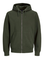 Толстовка JJESOFT BASIC SWEAT ZIP HOOD NOOS 12191895-Forest Night-Fit:REG FIT Jack&Jones XXL Зелений 12191895-Forest Night-Fit