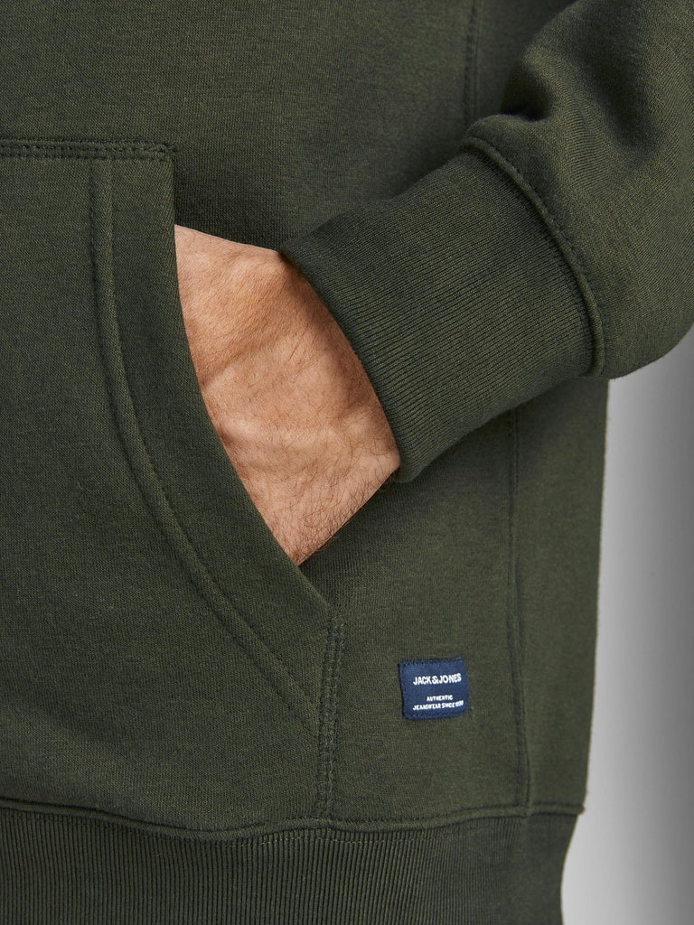 Толстовка JJESOFT BASIC SWEAT ZIP HOOD NOOS 12191895-Forest Night-Fit:REG FIT Jack&Jones XXL Зелений 12191895-Forest Night-Fit