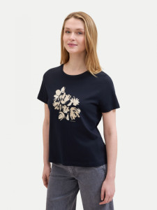 Футболка T-Shirt mit Print 1040544ХХ10932 Tom Tailor L Темно-синій 1040544ХХ10932