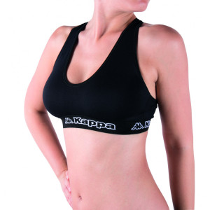 Топ спорт Kappa Reggiseno Sporty Elastico Logato чорний Жін L/XL K2150 Nero