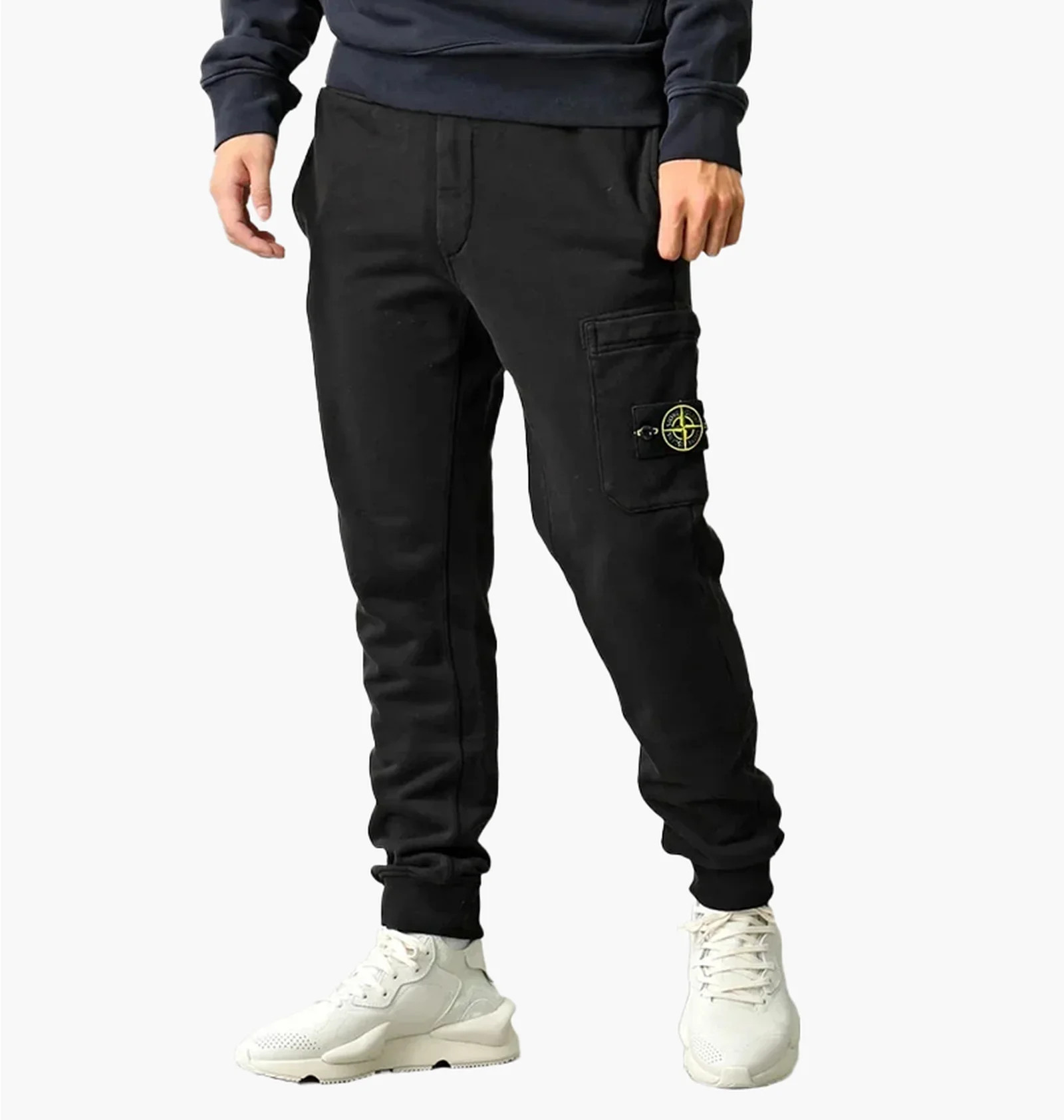 Штани Stone Island Stretch Cotton Tela Paracadute Cargo Straight Pants Black 801564551 A0029