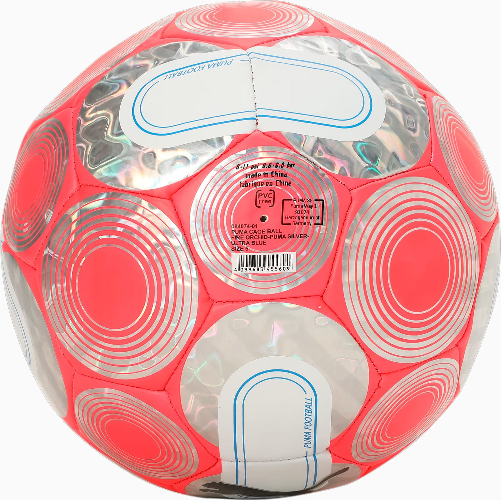 М'яч тренувальний Puma CAGE ball рожевий, сірий Уні 5 084074-01