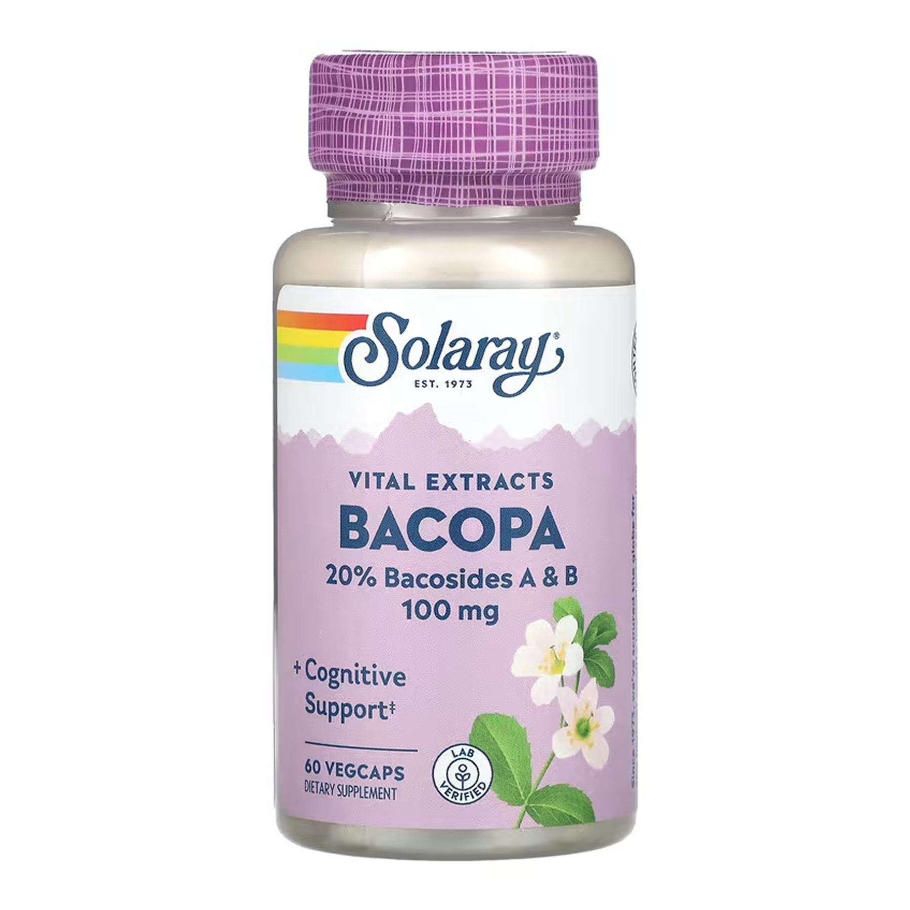 Капсули Solaray Bacopa 100mg - 60 vcaps 2023-10-6780
