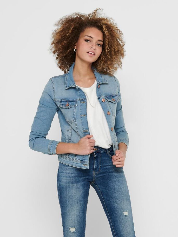 Куртка джинсова ONLTIA LIFE DNM JACKET BB LB BEX179 NOOS 15177241-Light Blue Denim ONLY 38 Блакитний 15177241-Light Blue Denim