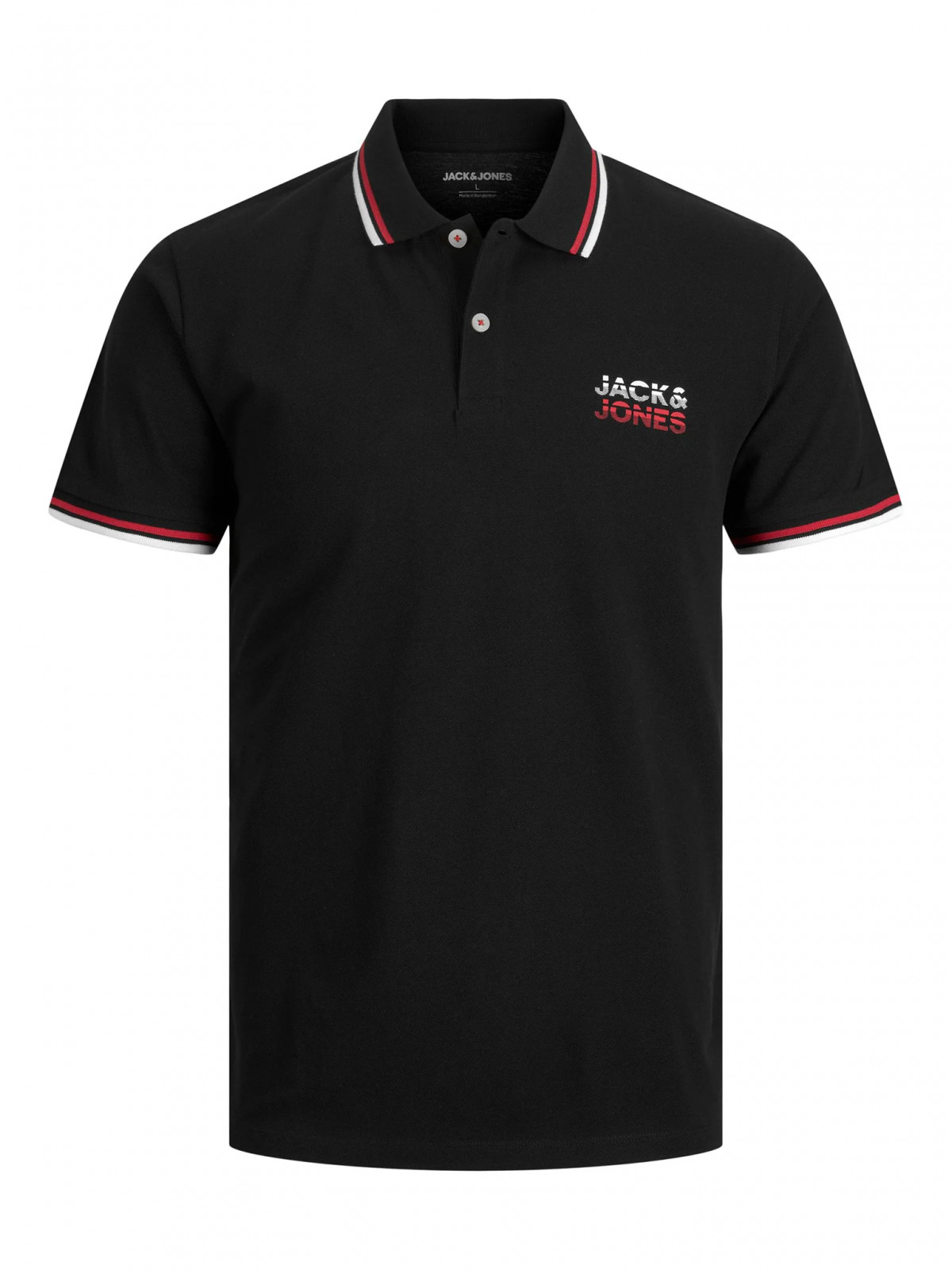 Поло JJATLAS POLO SS 12221012-Black Jack&Jones L Чорний 12221012-Black