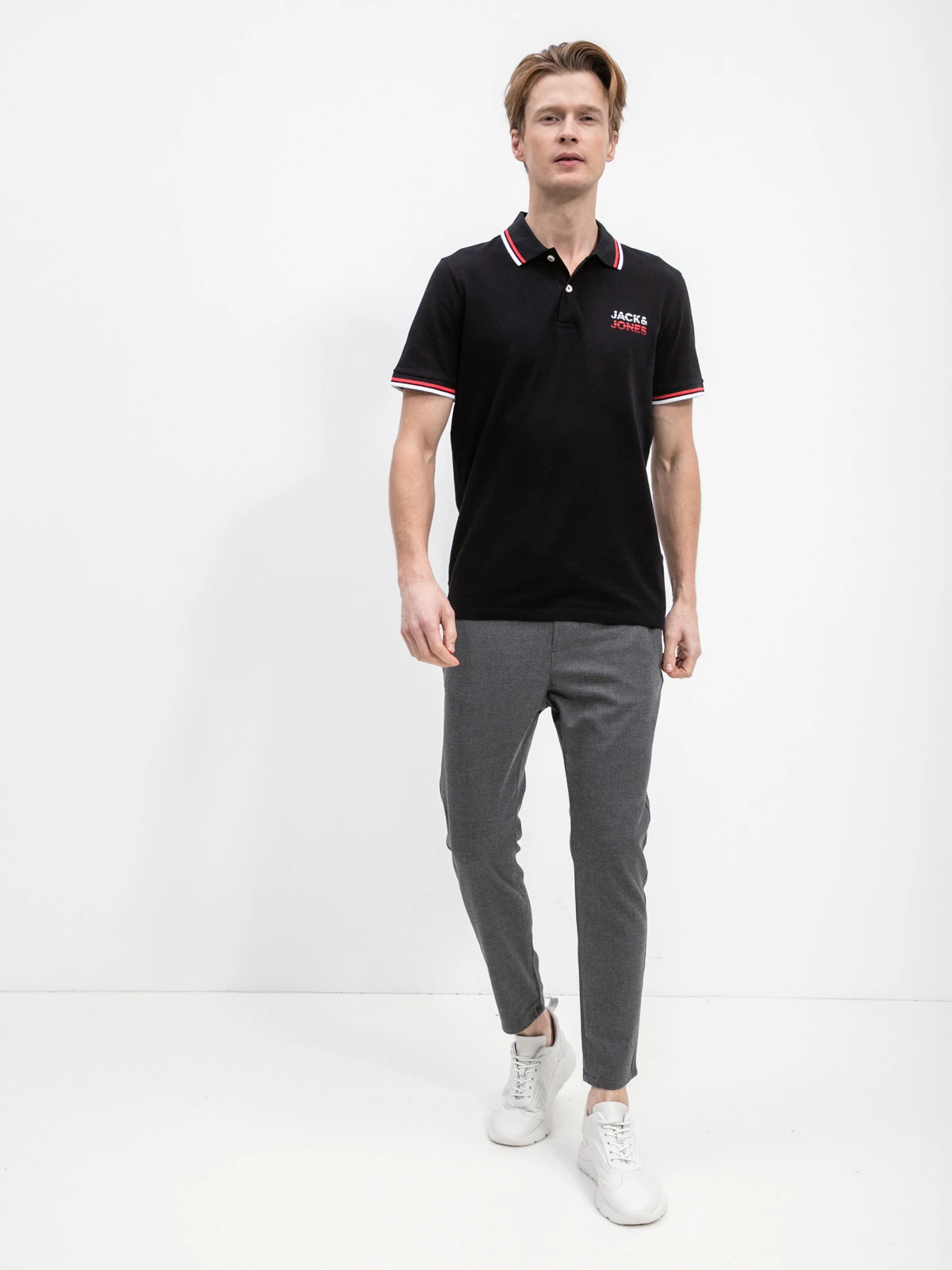 Поло JJATLAS POLO SS 12221012-Black Jack&Jones L Чорний 12221012-Black