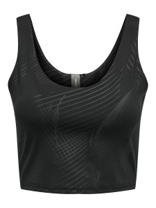 Топ ONPCATE AOP CROP TRAIN BRA TOP 15280805-Black-AOP:w. Heat print ONLY Play XS Чорний 15280805-BLACK-AOP:W. HEA