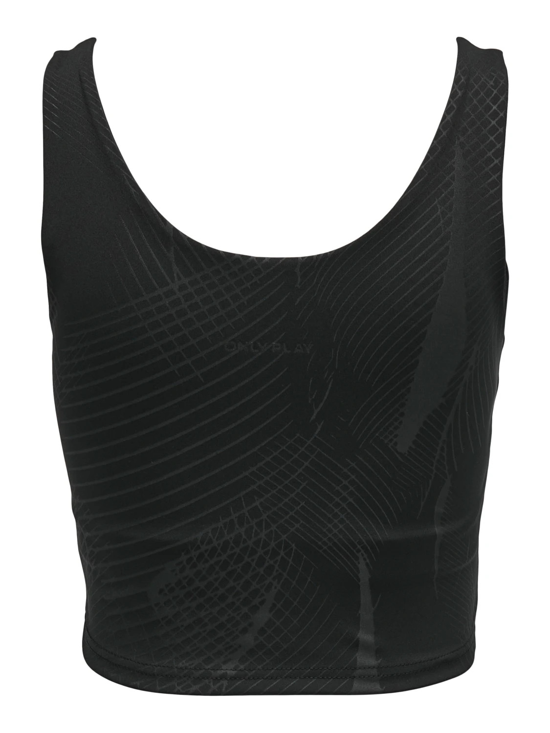 Топ ONPCATE AOP CROP TRAIN BRA TOP 15280805-Black-AOP:w. Heat print ONLY Play XS Чорний 15280805-BLACK-AOP:W. HEA
