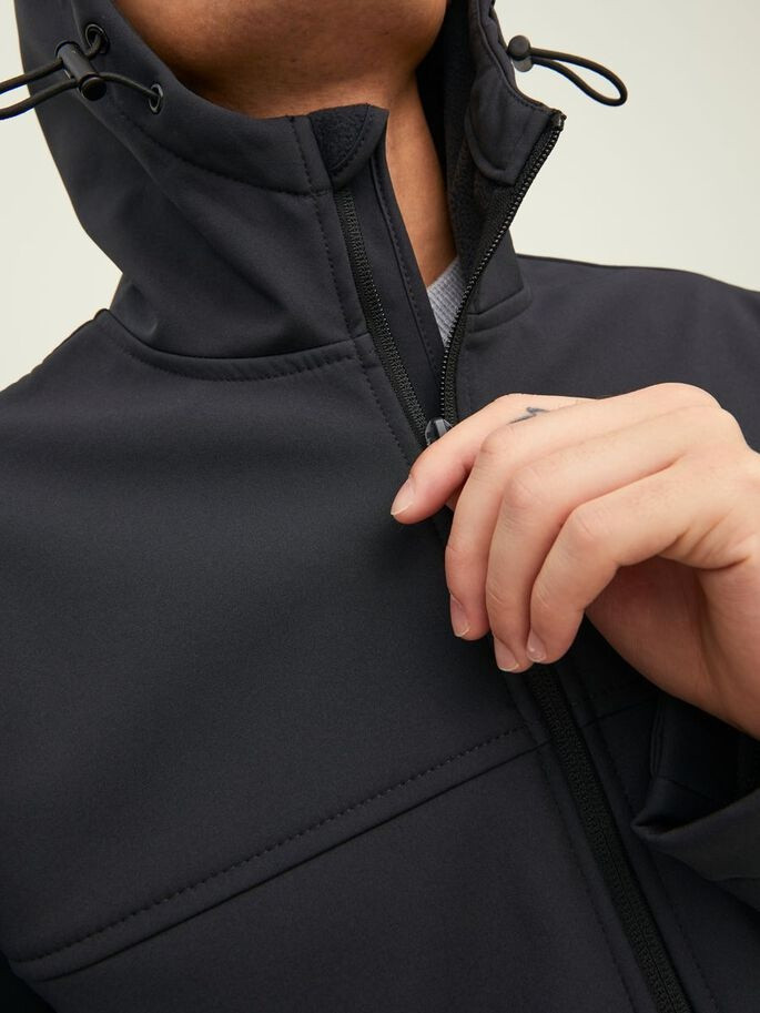 Куртка JJEMARVIN HOOD SOFTSHELL NOOS 12212363-Black Jack&Jones M Чорний 12212363-Black