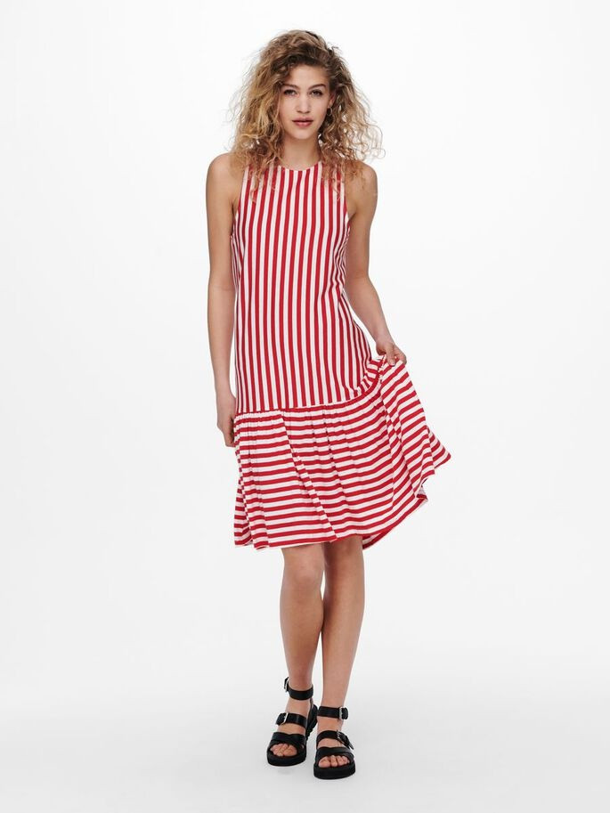 Сукня ONLFIONA LIFE S/L DRESS JRS 15230776 Cloud Dancer-HIGH RISK RED ONLY L Червоний 15230776CloudDancer-HIGH