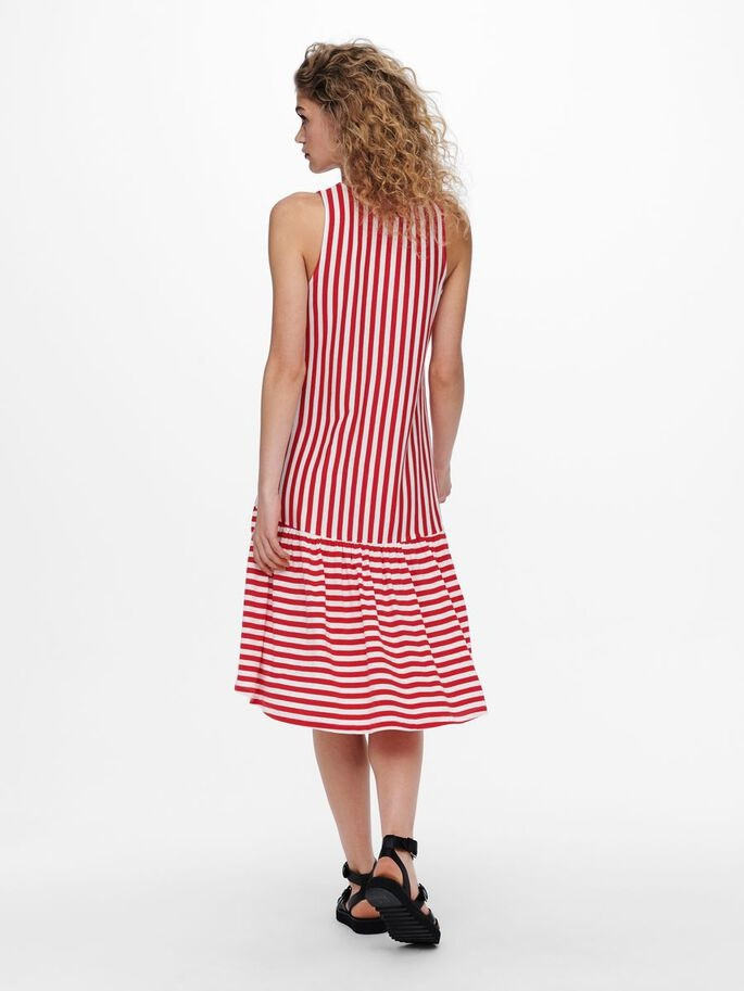 Сукня ONLFIONA LIFE S/L DRESS JRS 15230776 Cloud Dancer-HIGH RISK RED ONLY L Червоний 15230776CloudDancer-HIGH