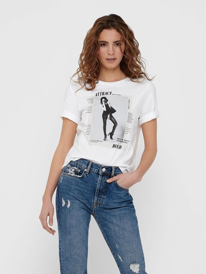 Футболка ONLINDRE LIFE BOXY S/S TRUST BOX JRS 15221374 White ATTRACT ONLY L Білий 15221374WhiteATTRACT