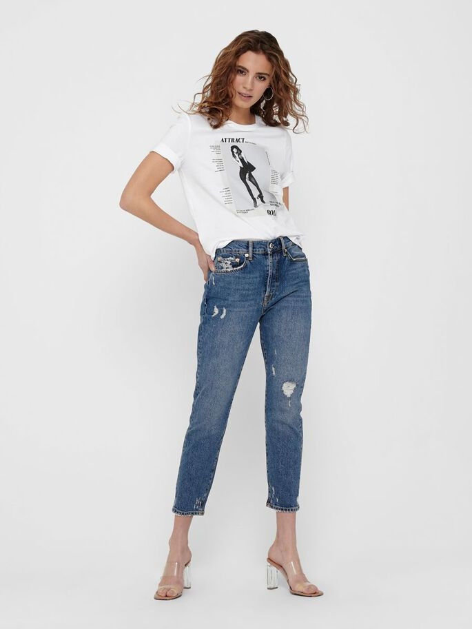 Футболка ONLINDRE LIFE BOXY S/S TRUST BOX JRS 15221374 White ATTRACT ONLY L Білий 15221374WhiteATTRACT