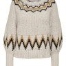 Пуловер ONLSMILA LIFE L/S PULLOVER KNT 15244145-Pumice Stone-Pattern:W. EARTH COLOURS ONLY L Бежевий 15244145-PUMICE STONE-PAT