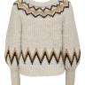 Пуловер ONLSMILA LIFE L/S PULLOVER KNT 15244145-Pumice Stone-Pattern:W. EARTH COLOURS ONLY L Бежевий 15244145-PUMICE STONE-PAT