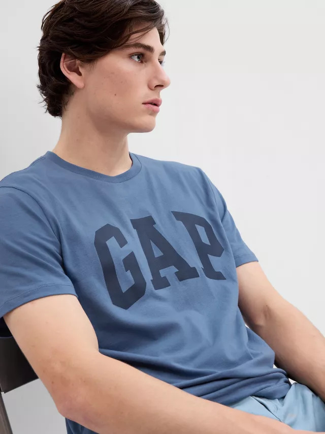 Футболка V-BASIC LOGO T 550338-49 GAP M Синій 550338-49