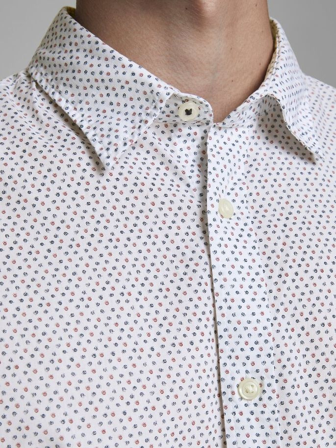 Сорочка JJEPLAIN POPLIN SHIRT L/S AU20 NOOS 12173241 Tango Red Jack&Jones L Білий 12173241TangoRed