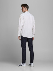 Сорочка JJEPLAIN POPLIN SHIRT L/S AU20 NOOS 12173241 Tango Red Jack&Jones L Білий 12173241TANGORED