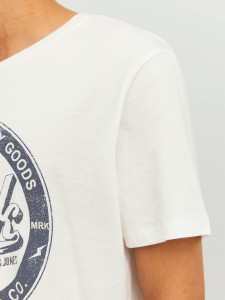 Футболка JJEJEANS TEE SS O-NECK NOOS 22/23 12210949-Cloud Dancer Jack&Jones XL Білий 12210949-CLOUD DANCER