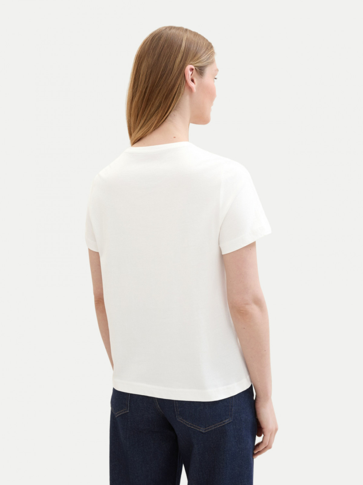 Футболка T-Shirt mit Print 1040544ХХ15221 Tom Tailor L Білий 1040544ХХ15221