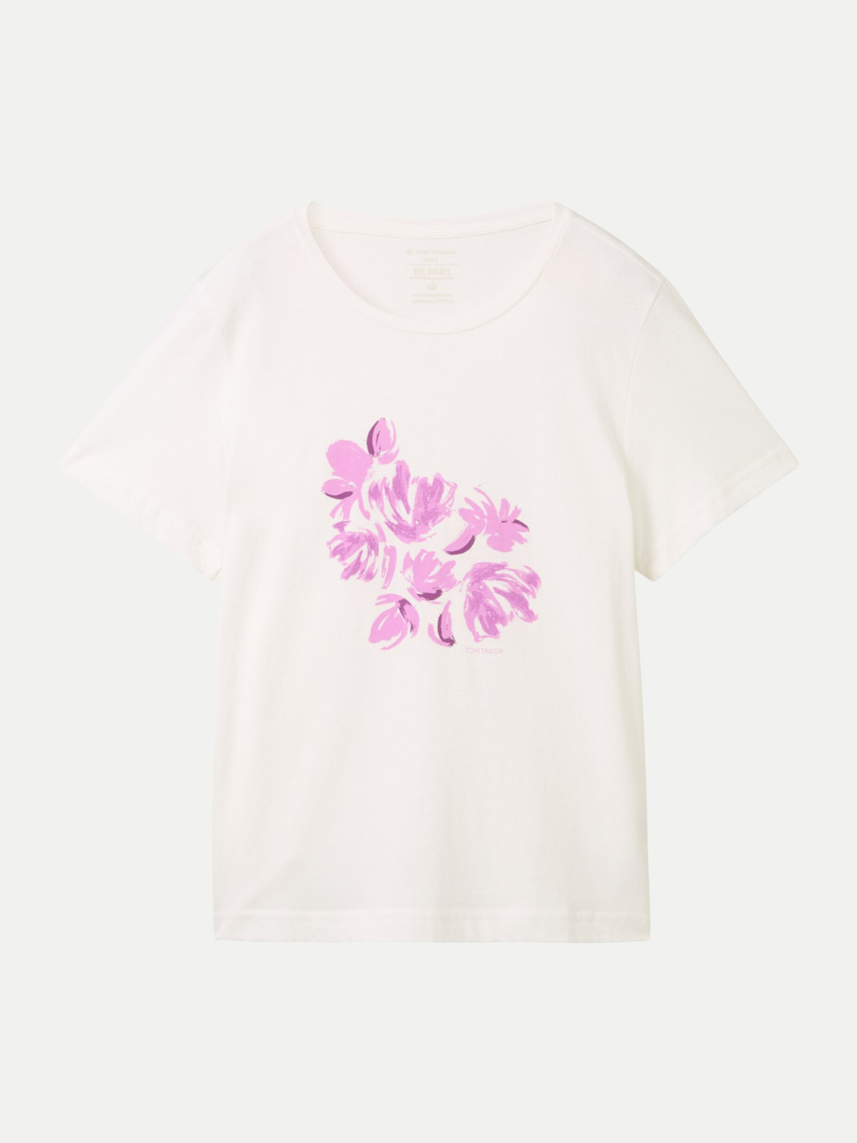 Футболка T-Shirt mit Print 1040544ХХ15221 Tom Tailor L Білий 1040544ХХ15221