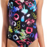Купальник закритий для дівчат Arena GRAFFITI SWIMSUIT LIGHT DROP B чорний, мультиколор дитячий 140 с 010289-580