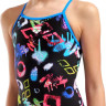 Купальник закритий для дівчат Arena GRAFFITI SWIMSUIT LIGHT DROP B чорний, мультиколор дитячий 140 с 010289-580