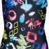 Купальник закритий для дівчат Arena GRAFFITI SWIMSUIT LIGHT DROP B чорний, мультиколор дитячий 140 с 010289-580
