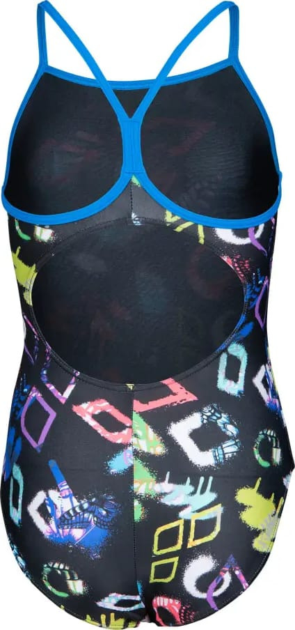 Купальник закритий для дівчат Arena GRAFFITI SWIMSUIT LIGHT DROP B чорний, мультиколор дитячий 140 с 010289-580
