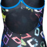 Купальник закритий для дівчат Arena GRAFFITI SWIMSUIT LIGHT DROP B чорний, мультиколор дитячий 140 с 010289-580