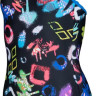 Купальник закритий для дівчат Arena GRAFFITI SWIMSUIT LIGHT DROP B чорний, мультиколор дитячий 140 с 010289-580