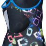 Купальник закритий для дівчат Arena GRAFFITI SWIMSUIT LIGHT DROP B чорний, мультиколор дитячий 140 с 010289-580